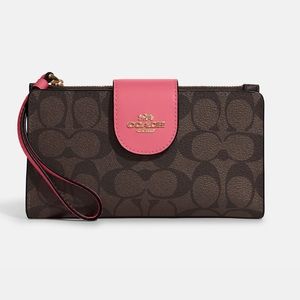 Coach Tech Wallet In Colorblock Signature Canvas